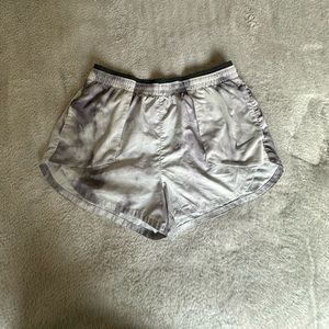 NIKE Dri-Fit running shorts in grey and white